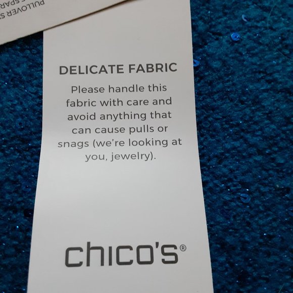 CHICOS TOUCH OF SPARKLE SWEATER NWT - Picture 4 of 9